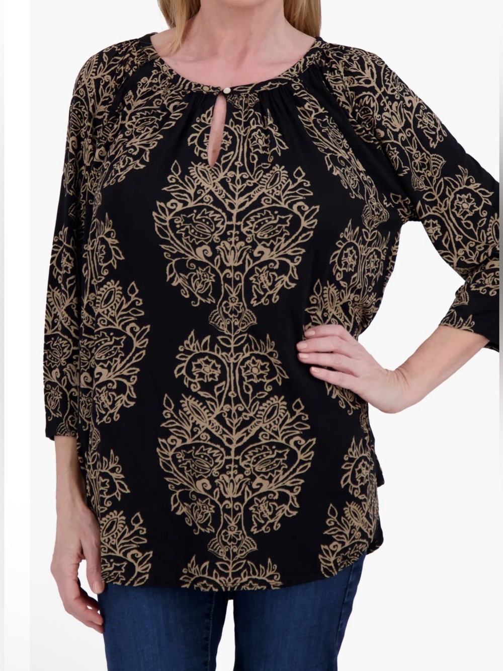 NWT Lucky Brand Floral Raglan Sleeve Top Plus Size 2X